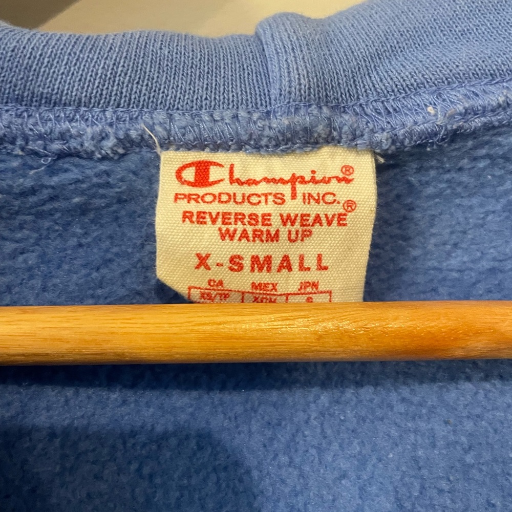 VTG CHAMPION Light Blue Reverse Weave Sweatshirt - Picture 2 of 5